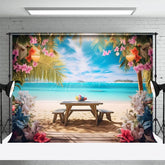 Aperturee - Aperturee Hawaiian Beach Sea Sweet Blue Sky Holiday Backdrop